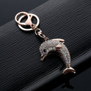 Lucky Dolphin Crystal Novelty Animal Keychain Purse Bag Pendant Car Keyring A