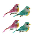 4pcs Artificial Bird Feather Foam Simulation Bird Home Decoration