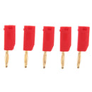 10 Pcs Black & Red 2mm Banana Plug Connectors Jack for Speaker, Easy to Solder