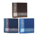 3PACKS Men's Handkerchiefs 100 % Cotton Premium Pocket Square Hankies Gift