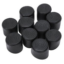 Rubber  Flexible Round End Cap 38MM Foot Cover 10 Pcs Black