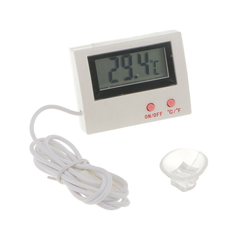 Mini External Plastic Thermometer LCD Refrigerator Aquarium Metal