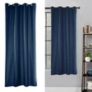 Waterproof Outdoor Curtain UV/Light Blackout for Patio Pivilion Blue 54x108"