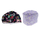 2pcs Women Ladies Flower Scrub Surgery Cap Nurses   Chemo Hat