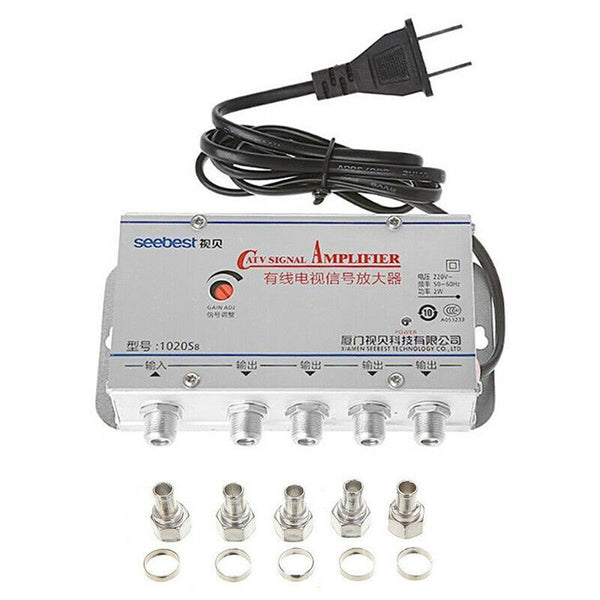 4-Way Port HDTV TV Antenna Signal Amplifier TV CATV Cable Booster SplitteES