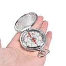 Pocket Watch Flip Compass Portable Hiking Navigation Compass Compass Keych- OZ