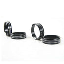 4Pcs Black Air Conditioner Audio Switch Knob Ring Cover Trim for Ford F150