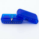4X(2Pcs Blue 9 Pin 90 Disgree Female Connector Game Controller Socket Slot T9E5)