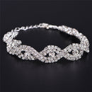 Deluxe Austrian Crystal Bracelet Women Infinity Rhinestone Bangle Gift OZ