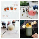 100Pcs Leather Dye Ball Brush for Diy Crafts Dyeing Applicator with Metal H