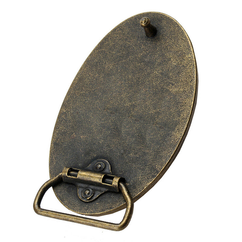 Western Cowboy White Oval Belt Buckle DIY Accessories Jeans Belts