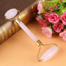 Natural Quartz Crystal Carved Double-head Roller Face Cosmetic Neck Tool