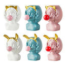 4pcs Lovely Girl Flower Pot Office Indoor Cactus Succulent Planter Pen Holder