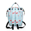 Bird Printing Mummy Maternity Nappy Backpacks Women Baby Care Bag (Blue) A