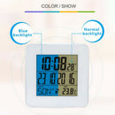 Global Radio Controlled Alarm Clock With Indoor Thermometer Time Snooze Opt