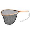 Landing Net in Wood Frame Capture and Release Portable Net Lightweight Nylo