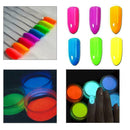 6 Colors Shimmer Eyeshadow Pigment Matte Eyeshadow Neon Powder Nail Powder Set