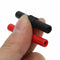 2pcs Black+Red Insulated 4mm to 4mm Banana Plug Female Socket Connector BE uWTEU