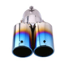 Stainless Steel Dual Exhaust Pipe Car Rear Tail Muffler Tip Throat Liner