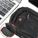 Casual Solid Color Material Oxford Man's Backpack Multi-functional Large-ca