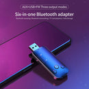 USB Bluetooth 5.0 Transmitter and Receiver, 2-in-1 Wireless 3.5mm Adapter (Low