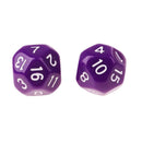 10pcs/Set For TRPG Game   D&D 16 Sided Acrylic Dice Purple