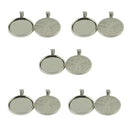 20Pcs Jewelry Making Crafts Supply Blank Charm Base Cabochon Settings Tray