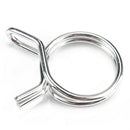 100pcs Double Wire Spring Hose Clamps Fuel Line Hose Tube Clips Assortment