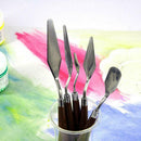 5pcs/set Stainless Palette Tool Scraper Spatula For Artist An-slip Painting T1S1