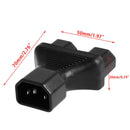 IEC320 C14 Male to 2x C13 Female Splitter Plug Power Adapter Socket Convert