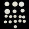 17Pcs/Set Leather Clarinet Replacement Pads 17.3mm 15.1mm 12mm 10mm White W