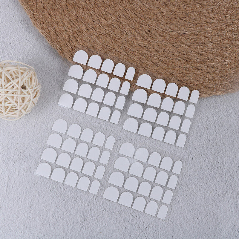 10sheet x 20x white double sided adhesive tabs glue tape for false nail t C^SE