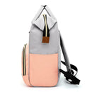Stripe Hit Color Mommy Backpacks Maternity Baby Nursing Diaper Bags (Pink) A