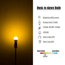 Yellow LED Bug Light Bulb 7W, 60W Light Bulbs Equivalent, Dusk to Dawn Smar A4H4
