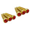 Set of 6 Red Crystal Bridge Pins Copper for Acoustic Guitar Accessory