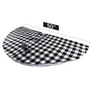 Christmas Tree Skirt 50 inch White and Black Plaid Buffalo Double Layers Tr