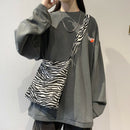Casual Canvas Shoulder Bag Women Animal Pattern Crossbody Handbag (1 Zebra)