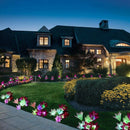 Outdoor Solar Garden Stake Lights 3 Pack With 12 Lily Flowers,Solar Flower