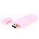 MP3 Player Strip Lossless Sound Support 64GB TF Card Media Players (Pink)