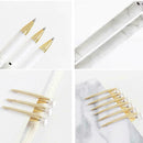 0.7mm Nordic Marble Style Gel Pen Refill Black Ink School Office Supply New