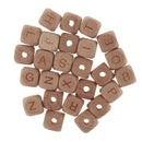 26pcs Letter Alphabet Wooden Loose Beads For Bracelet Jewelry DIY Finding