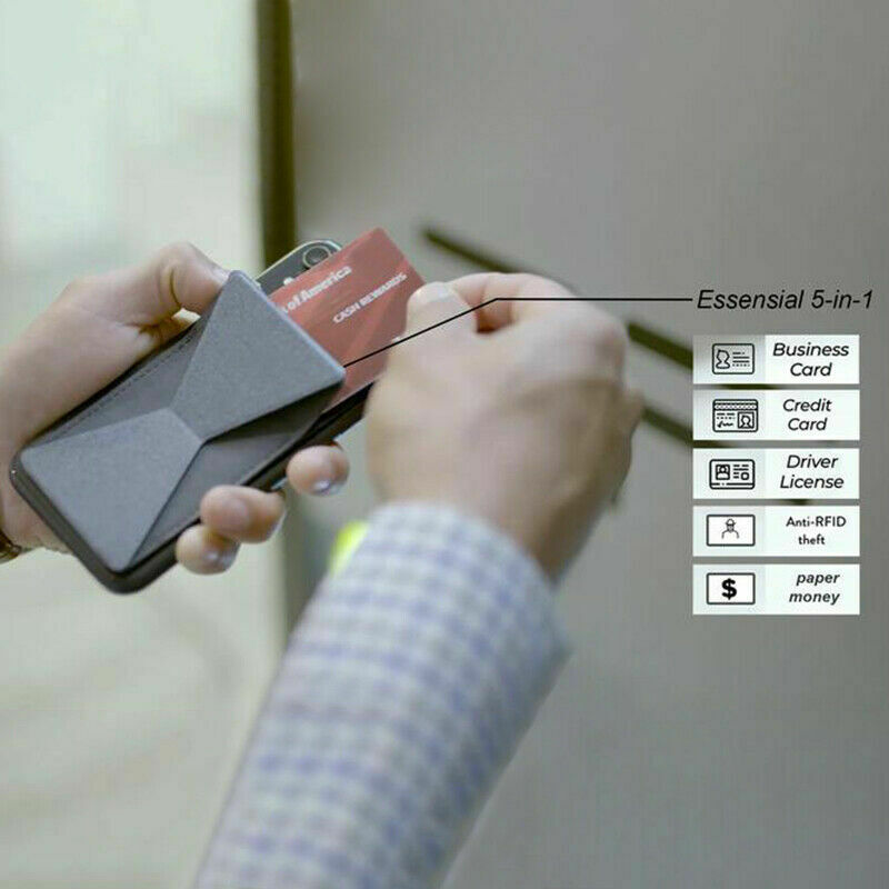 Invisible Paper-thin Magnetic Universal Micro Wallet Phone Holder Stand X0T8
