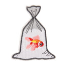 goldfish embroidery patch for clothes ironing on stickers biker sewing appliqPES