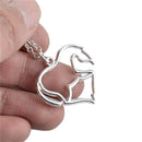 Fashion Jewelry Animal Horse Zinc Alloy Chain Pendant Necklace for Men  FT