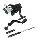 Portable 5.1:1 Pocket Pen Shape Aluminum Alloy Fishing Rod Pole + Reel Kit