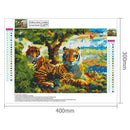 5D DIY Full Drill Diamond Painting Tiger Family Cross Stitch Embroidery Kit