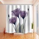 180x200Cm Flower Waterproof Shower Curtain Waterproof Polyester Fabric Bath