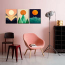 Art - Abstract Sunrise and Sunset Canvas Print Mural Mural Abstract Geometr