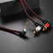 1m 90 Degree 3.5mm Male to 2 RCA Male Cable Right Angle AUX Y Splitter Cord