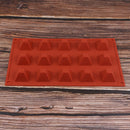 2 pieces 15-Cavity Silicone Pyramid Shape Silicone Mold Fondant Cake Chocolate